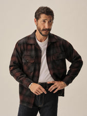 Grey Rust Plaid North Coast Camp Shirt