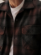Grey Rust Plaid North Coast Camp Shirt