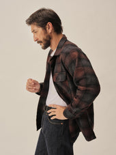 Grey Rust Plaid North Coast Camp Shirt