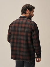 Grey Rust Plaid North Coast Camp Shirt