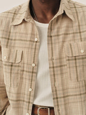 Trail Plaid Breeze Cotton Linen Ls Shirt
