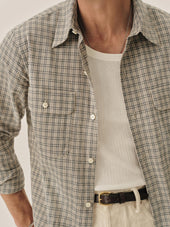 Mendocino Plaid Breeze Cotton Linen Ls Shirt