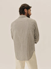 Mendocino Plaid Breeze Cotton Linen Ls Shirt