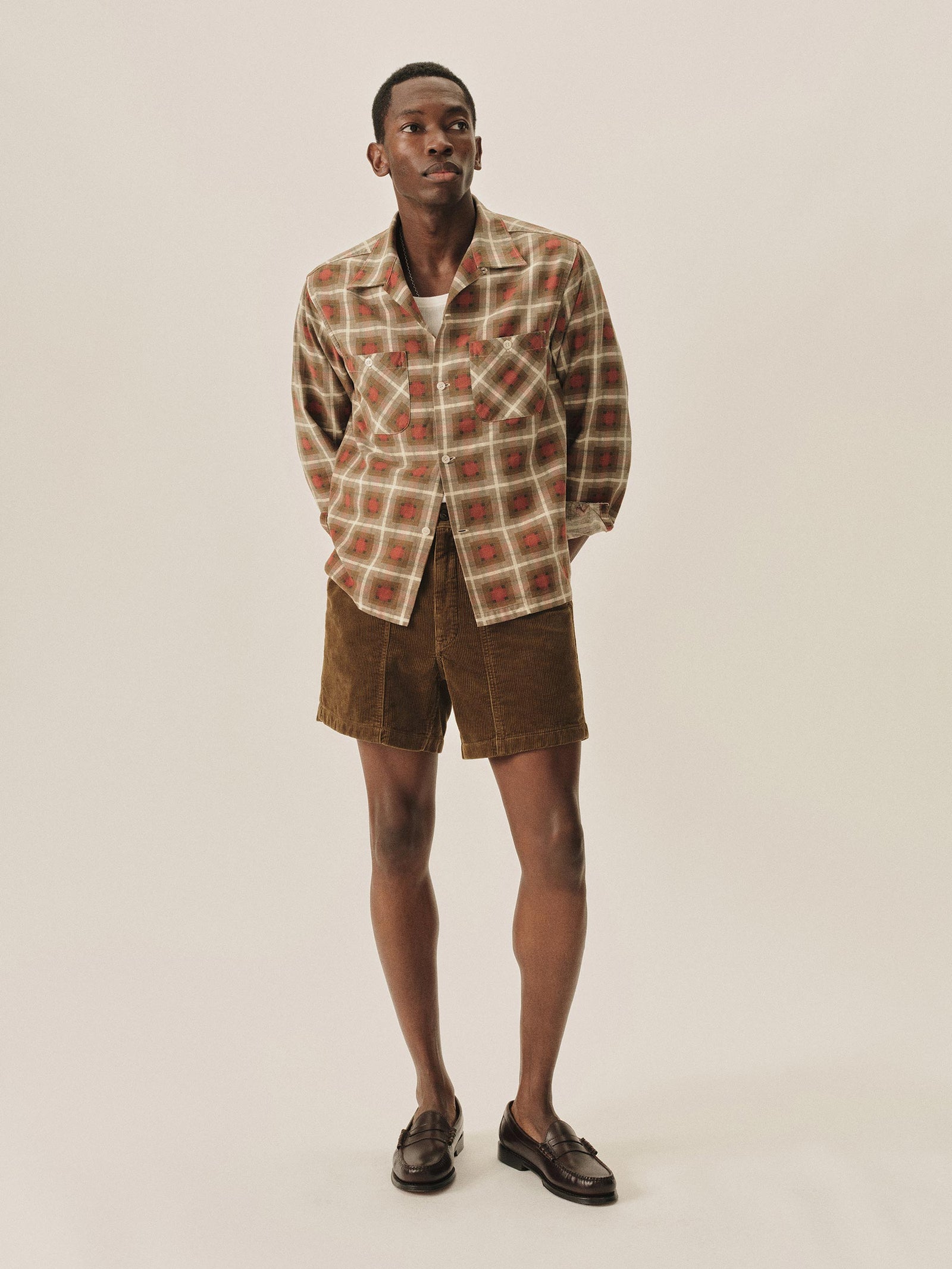 Mosswood Plaid Case Study Camp Shirt