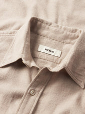 Oatmeal Heather Nailhead Pacific Twill Flannel Bd Shirt