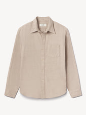 Oatmeal Heather Nailhead Pacific Twill Flannel Bd Shirt