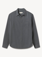 Klamath Blue Draped Twill One Pocket Shirt