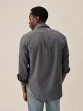 Klamath Blue Draped Twill One Pocket Shirt