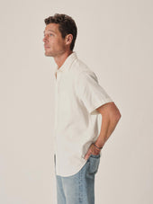 Natural Draped Twill S/S One Pocket Shirt