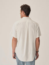 Natural Draped Twill S/S One Pocket Shirt