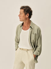 Draped Linen Lounge Lizard Shirt