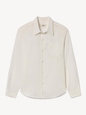 Natural Draped Linen Lounge Lizard Shirt