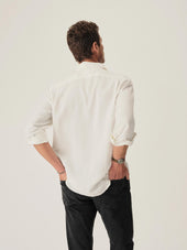 Natural Draped Linen Lounge Lizard Shirt