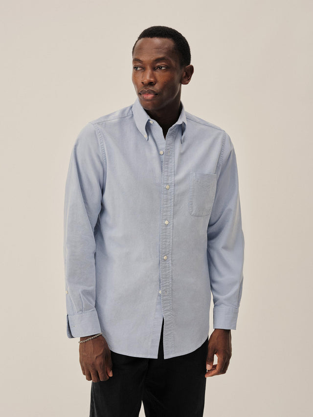 French Blue End on End Big Oxford