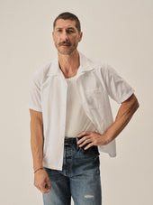 White Sodapop Seersucker Camp Shirt