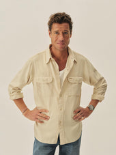 Natural Venice Wash Hemp HBT Soft Pack Station Shirt