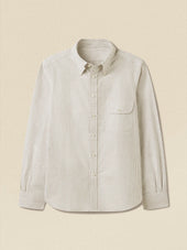 Brown/White Stripe Bryceland's X Buck Mason Perfect OCBD Shirt