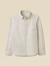 Brown/White Stripe Bryceland's X Buck Mason Perfect OCBD Shirt