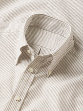 Brown/White Stripe Bryceland's X Buck Mason Perfect OCBD Shirt