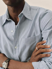 Blue End-On-End Wornwell One Pocket Shirt