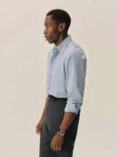 Blue End-On-End Wornwell One Pocket Shirt