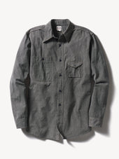 Salt and Pepper Jaspe Big Yank X Buck Mason 2-Pocket Asymmetrical Work Shirt
