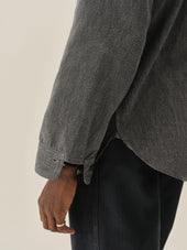 Salt and Pepper Jaspe Big Yank X Buck Mason 2-Pocket Asymmetrical Work Shirt