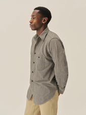 Oatmeal Jaspe Big Yank X Buck Mason 2-Pocket Ventilated Work Shirt