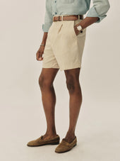 6 Lightweight Seersucker Carry On Pleated Short