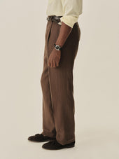 Irish Linen Hollywood Pleated Trouser