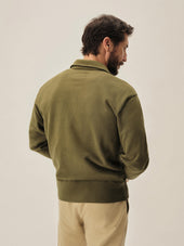 Jungle Green Venice Wash Welterweight Quarter Zip