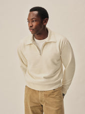 White Welterweight Quarter Zip