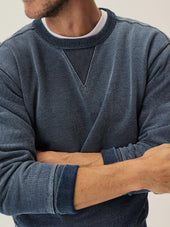 Dipped Loopback Double V Crew Sweatshirt