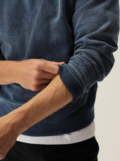 Dipped Loopback Double V Crew Sweatshirt