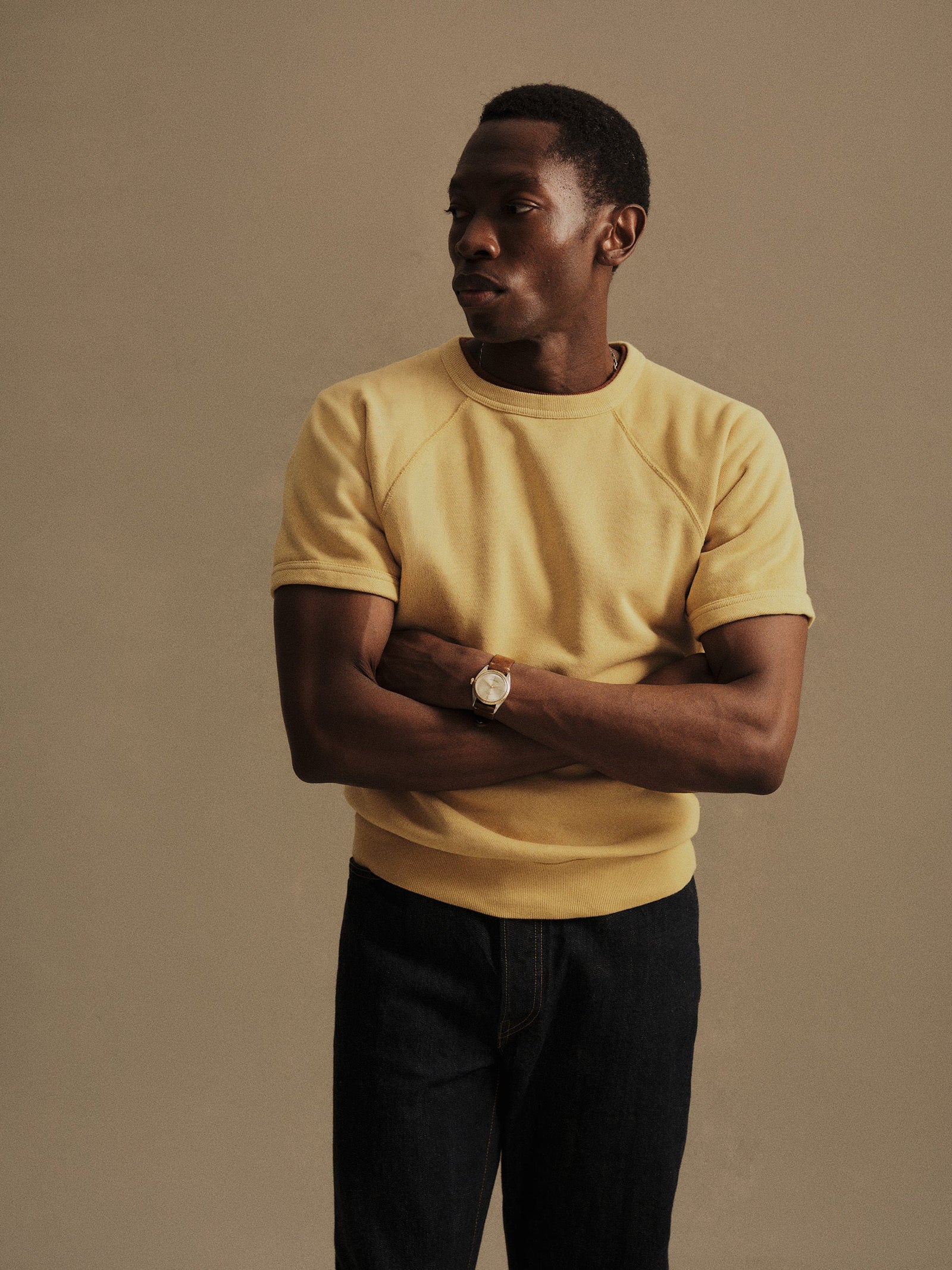 Featherweight Terry S S Raglan Crewneck