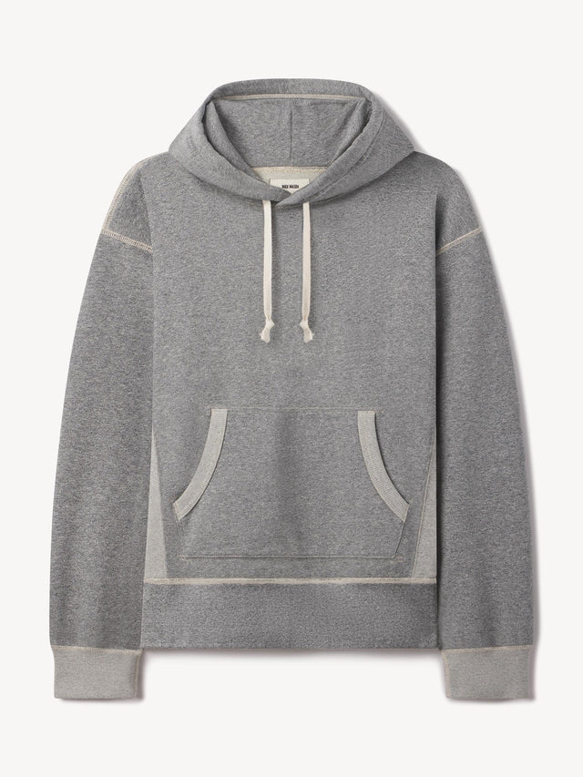 Two Tone Heather Grey Welterweight Hooded Sweatshirt