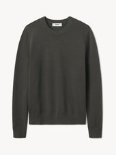 Dark Olive Vintage Dyed Cotton Traveler Sweater