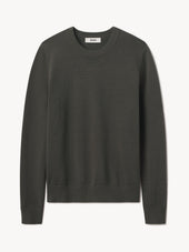 Dark Olive Vintage Dyed Cotton Traveler Sweater