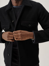Black Felted Field Shirt