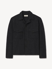 Marled Deep Charcoal Felted Wool Field Shirt