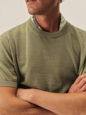 Dried Olive Avalon Knit Classic Tee