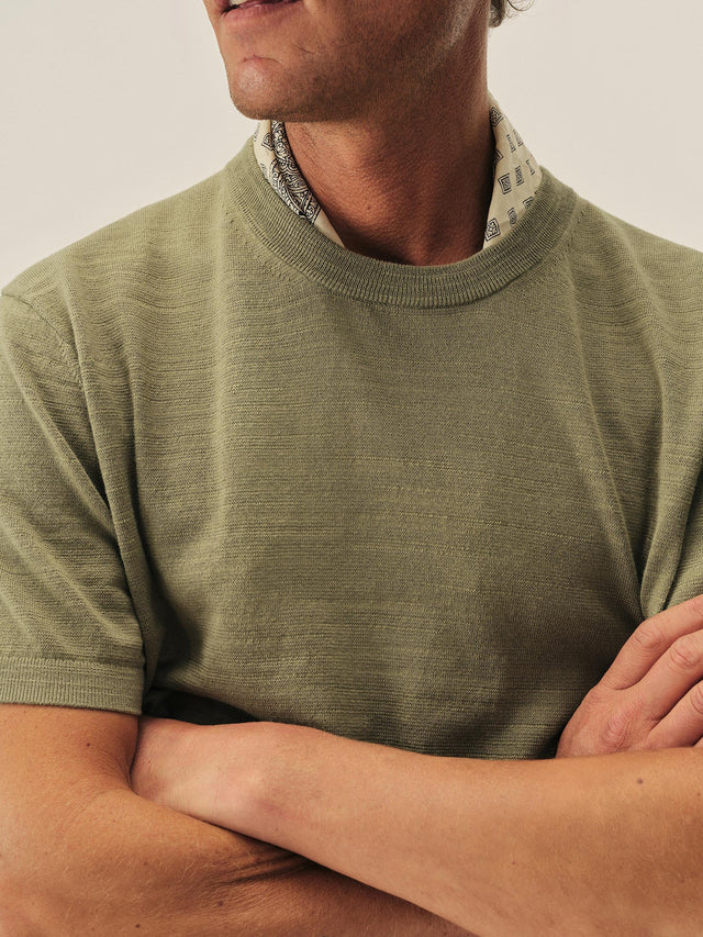 Dried Olive Avalon Knit Classic Tee