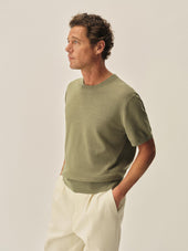 Dried Olive Avalon Knit Classic Tee