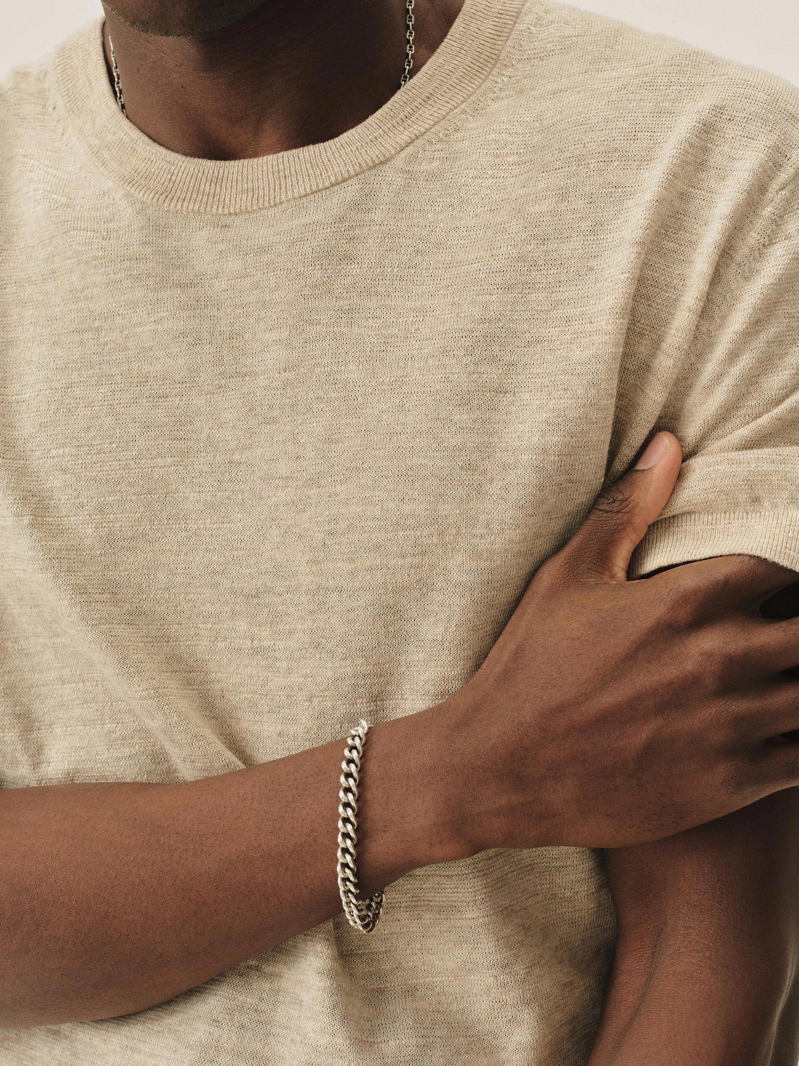 Heather Flax Avalon Knit Classic Tee