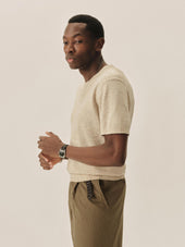 Heather Flax Avalon Knit Classic Tee
