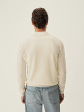 Ecru California Cashmere Collared Cardigan
