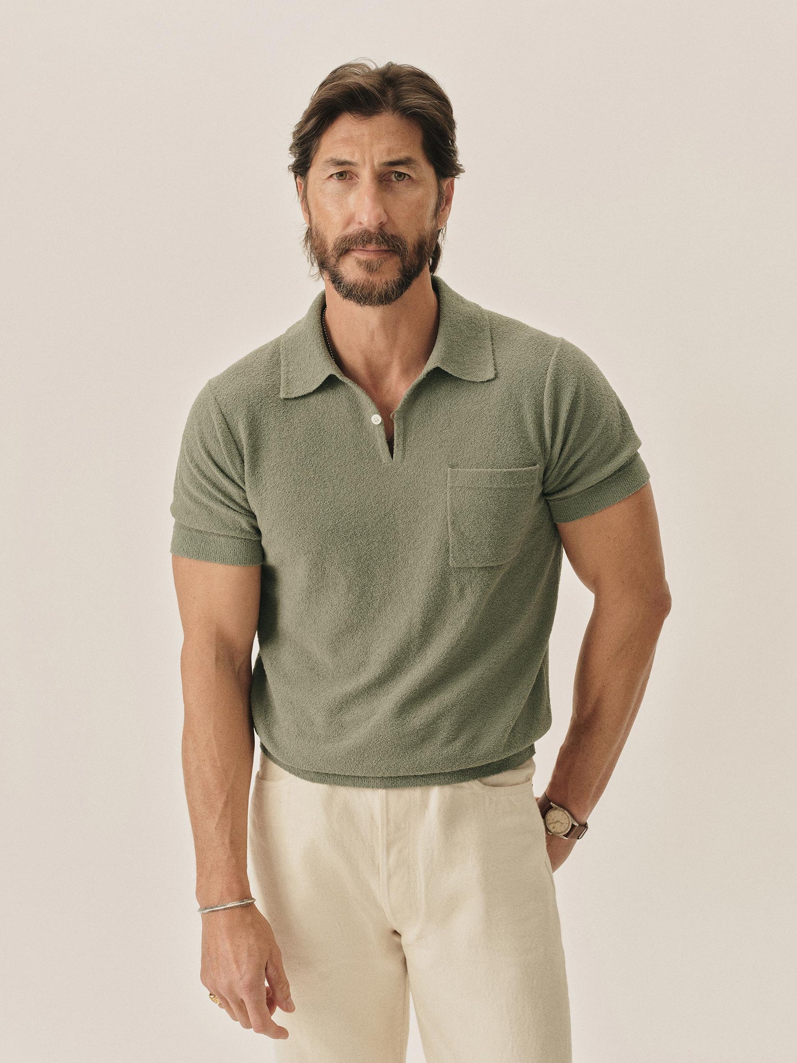 Cotton Loop Terry Polo