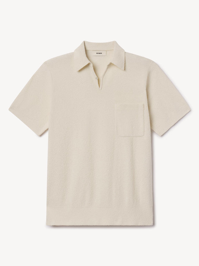 Ivory Cotton Loop Terry Polo