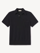 Dry Navy Cotton Loop Terry Polo