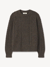 Timber Irish Donegal Wool Cable Crew